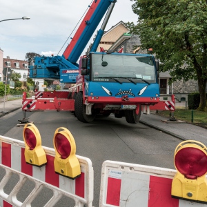 Aufgrund von Arbeiten an der Mobilfunkanlage auf dem Dach des Gebäudes Gartenstraße 6 kam es am Dienstag, 3. September zu einer Vollsperrung der Gartenstraße.